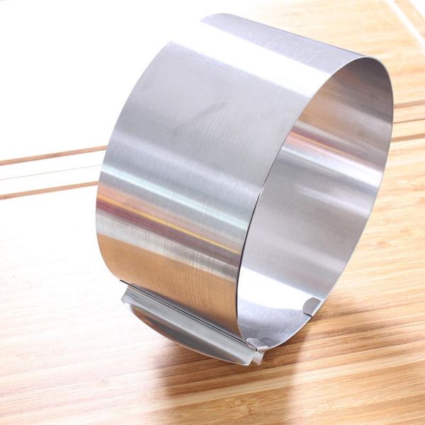 

cake tools retractable stainless steel circle foam ring baking tool set size shape adjustable bakeware silver for kitchen