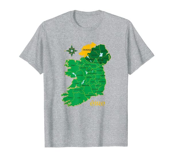 

donegal ireland t shirt irish county map eire irish travel, White;black