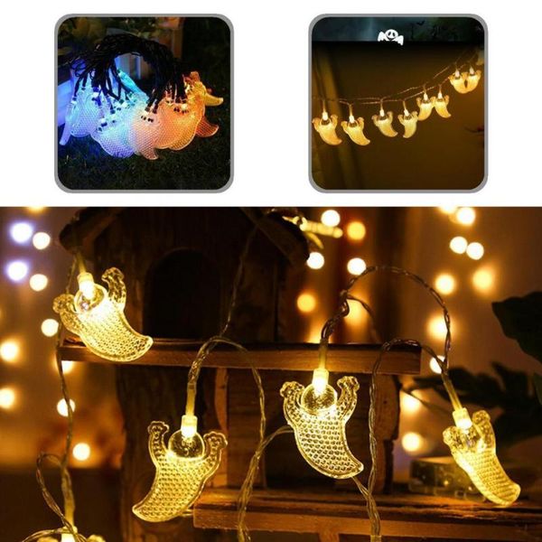 

party hats high brightness 20/40 leds halloween flat ghost led string lamp for