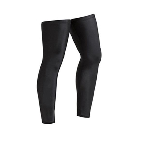 

elbow & knee pads 1 pair compression socks high elastic leg sleeve exercise sunscreen quick drying sports leggings summer hiking cycling, Black;gray