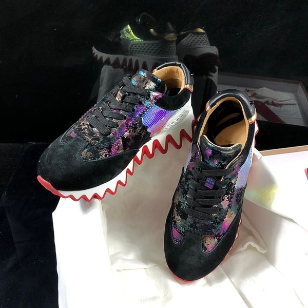 

2021 luxury sport shoes lace up designer couple shoes comfortable luxury sneakers leisure leather shoes men women sneakers size 34-47, Black
