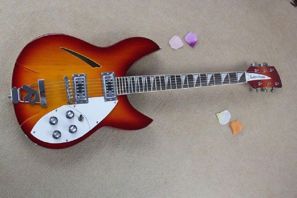 

new arrival rickedbacker electric guitar hollow small rocker sunset color