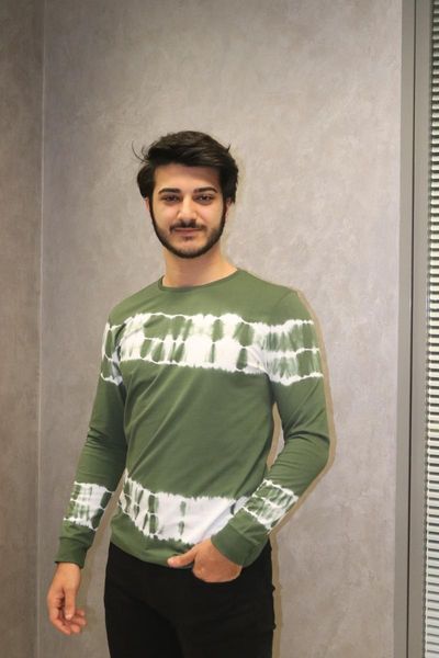 

men's hoodies & sweatshirts 2021 trend pattern batik-flushing 100 organic cotton bike collar male basic t-shirt/black/blue/green/pink c