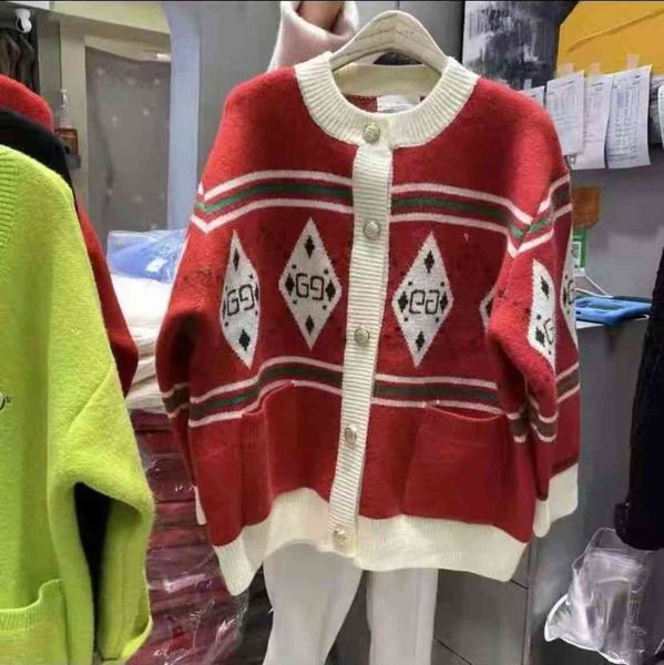 

design clothing version autumn winter new contrast lingge medium and long thickened sweater women's loose green knitted cardigan coat, White;black