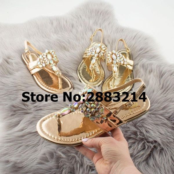 

sliver woman sandals rhinestones chains t-strap comfortable flat crystal thong flip flops drop, Black