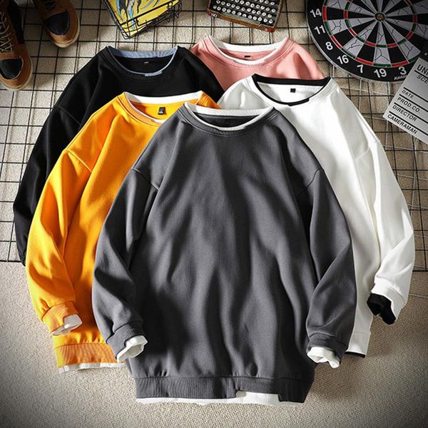 

men's hoodies & sweatshirts men solid streetwear harajuku hip hop sweatshirt 2021 male pullovers hoodie women's tee, Black