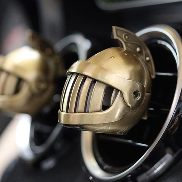 

car air freshener metal helmet perfume vent clip diffuser essential oil decoration accesories interior solid
