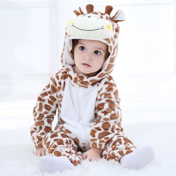 

jumpsuits 27kids cute giraffe romper baby winter clothes animal hooded cartoon onesie toddler boy girl pajama born jumpsuit, Blue