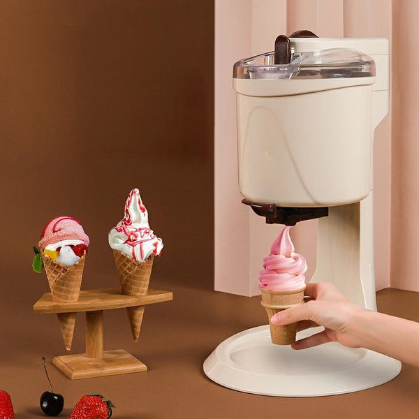 220 V Ev Yumuşak Hizmet Dondurma Araçları Makinesi Otomatik ICECREAM SUNDAE ÜRETİCİLER DIY Meyve Tatlı Milkshake Smoothie