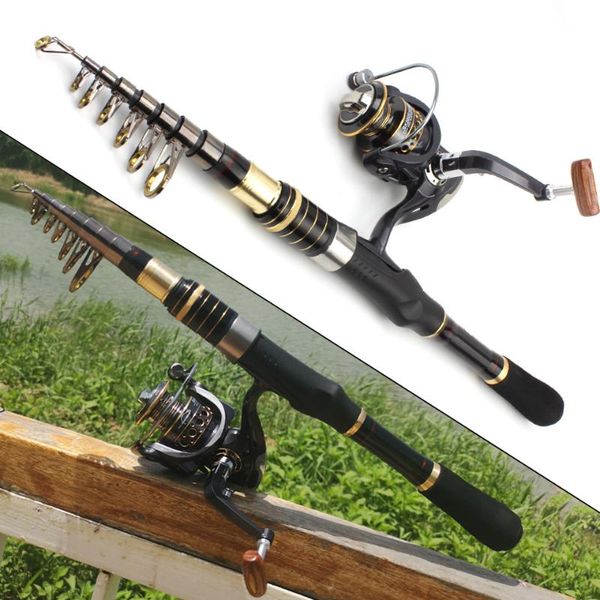 

boat fishing rods 1.8m2.1m2.4m2.7m3.0m3.3m rod reel combos carbon spinning and reels multifunction set beginner