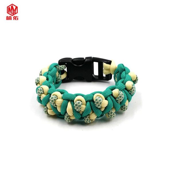 

1pcs fashion men's paracord bracelet outdoor camping hiking adventure survival parachute braided rope gadgets
