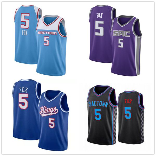 

2021 men de aaron fox jersey basketball city basketball edition jerseys, Black;red