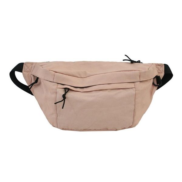 

waist bags 649d large capacity canvas fanny pack harajuku solid color zipper bag chest pouch adjustable crossbody handbag