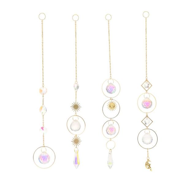

keychains crystals ball prisms suncatcher hanging ornament rainbow maker for home,garden decoration, Silver