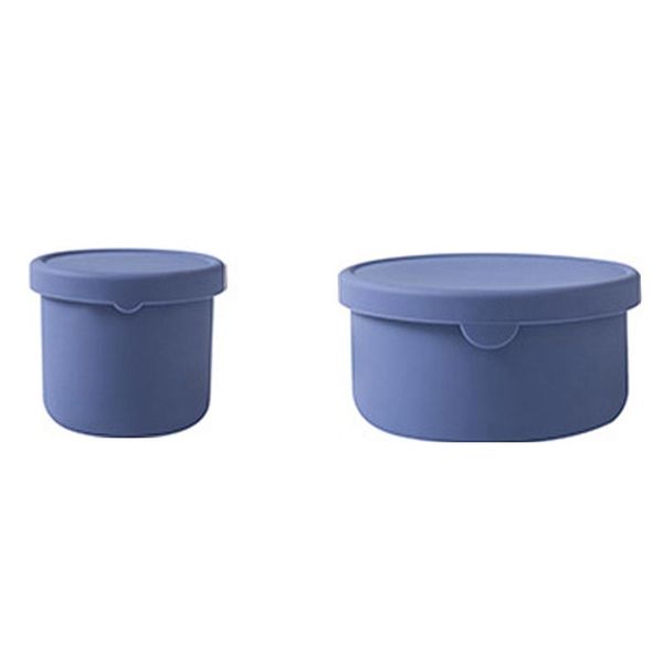 

storage bottles & jars 2pcs sealed lid silicone food container for kitchen lunch box meal