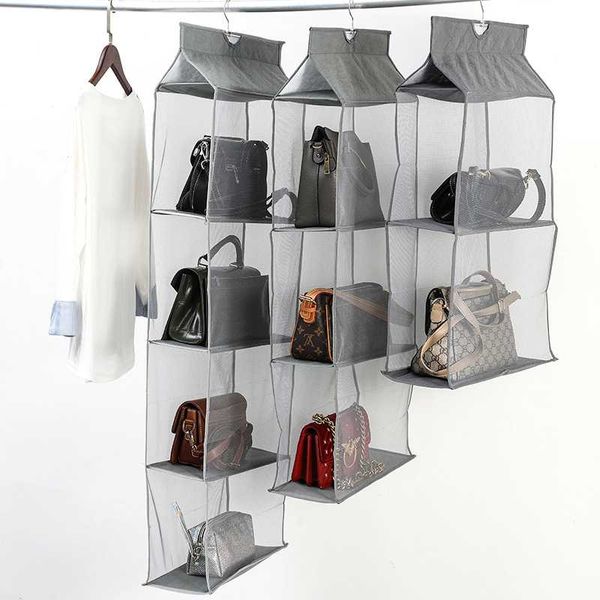 

1pcs hanging bag storage three-dimensional wardrobe closet non-woven can be washed dust boxes & bins