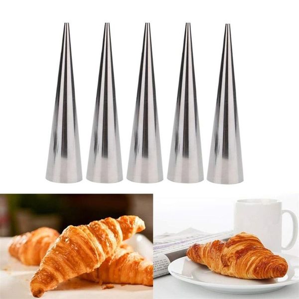 

baking moulds cones stainless steel spiral croissant tubes horn bread pastry making cake mold supplies