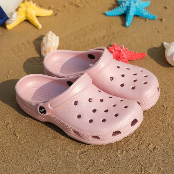 

summer clog women sandals ladies beach green shoes lightweight flat colorful zapatos de mujer, Black