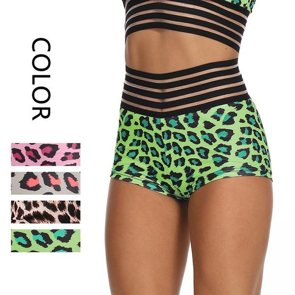 

high waist women yoga shorts leopard gym workout fitness push up short leggings breathable running quick dry outfit
