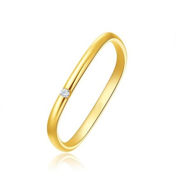 

Gold Plated Square Titanium Steel Simple Women Zircon Ring Teen Girl Fashion Finger Jewelry Wholesale Drop Never Fade Wedding Rings, Slivery;golden