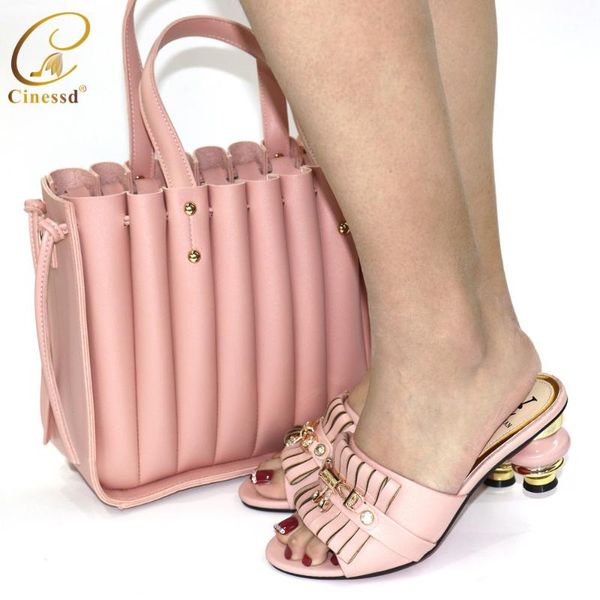 

dress shoes 2021 pink color african and bag set italian with matching selling ladies italy, Black