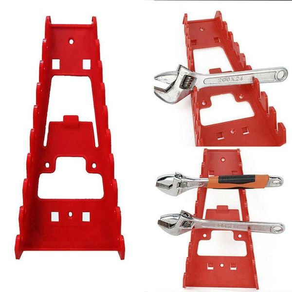 

hooks & rails wrench spanner tool organizer sorter holder wall mounted storage tray socket rack plastic