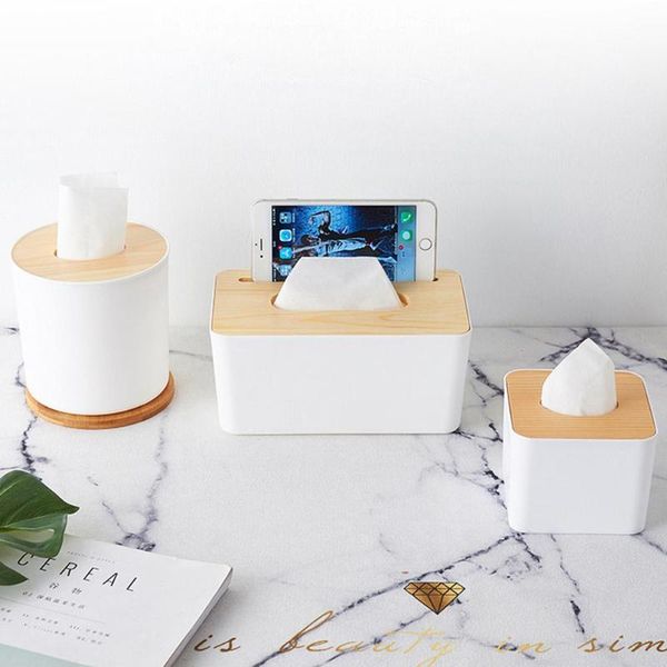 

tissue boxes & napkins wood napkin holder square shape wooden plastic box case home kitchen paper holdler storage accessories #298229