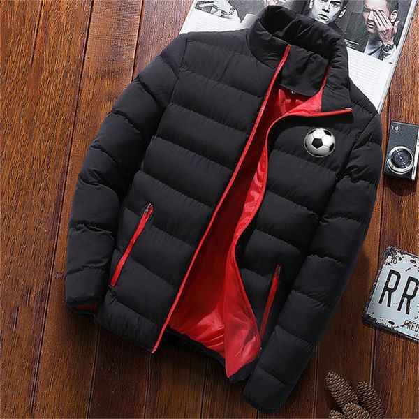 

men's jackets winter jacket 2021 fashion stand-up collar brand casual padded, Black;brown