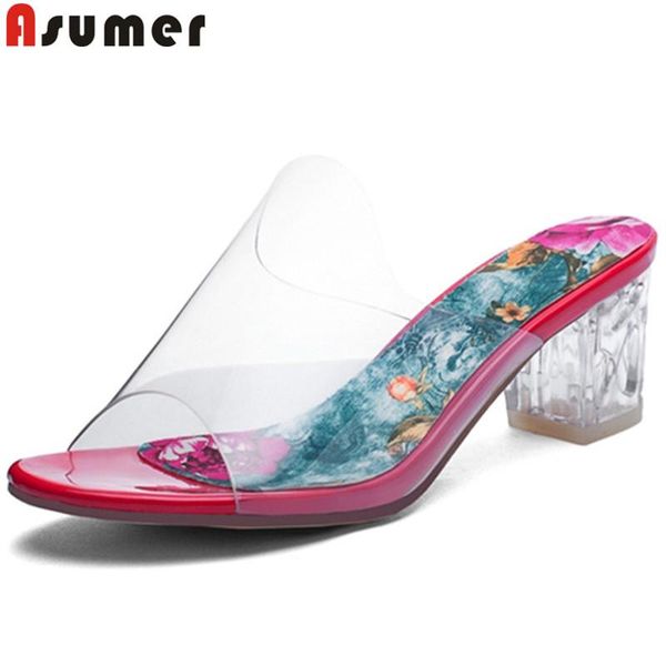 

big size 34-44 summer sandals women pvc crystal heel ladies prom shoes high heels female classic 2021, Black