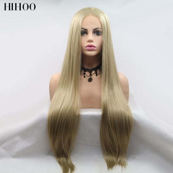 

long hair straight wig synthetic lace front wigs for black and white natural glueless cosplay heat resistant 30inches