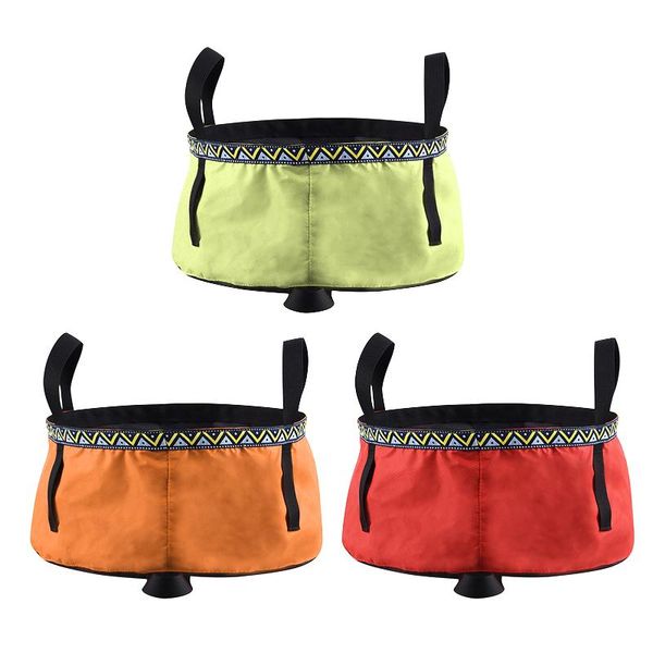 

fishing accessories portable folding wash basin double-layer durable bucket collapsible dish travel hiking camping picnic cleaning tool
