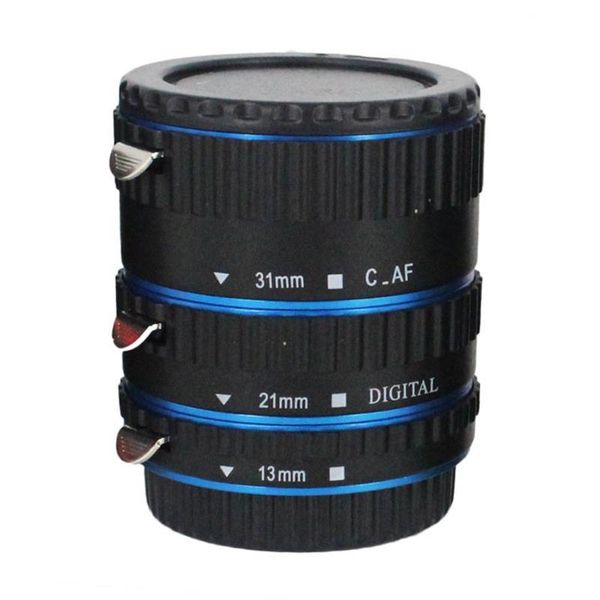 

lens adapters & mounts 3 piece auto focus extension tube set for gold, silver, red, blue slrs cameras 13mm, 21mm, 31mm