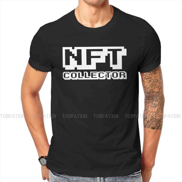

men's t-shirts collector casual tshirt nft non fungible tokens creative streetwear comfortable t shirt men tee unique gift idea, White;black