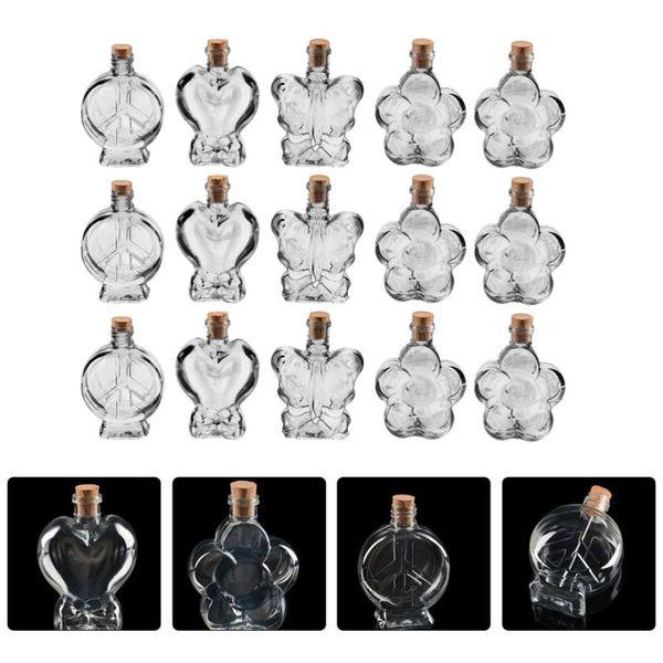 

storage bottles & jars 20 pcs diy empty bottle 100ml with cork sers (mixed style)