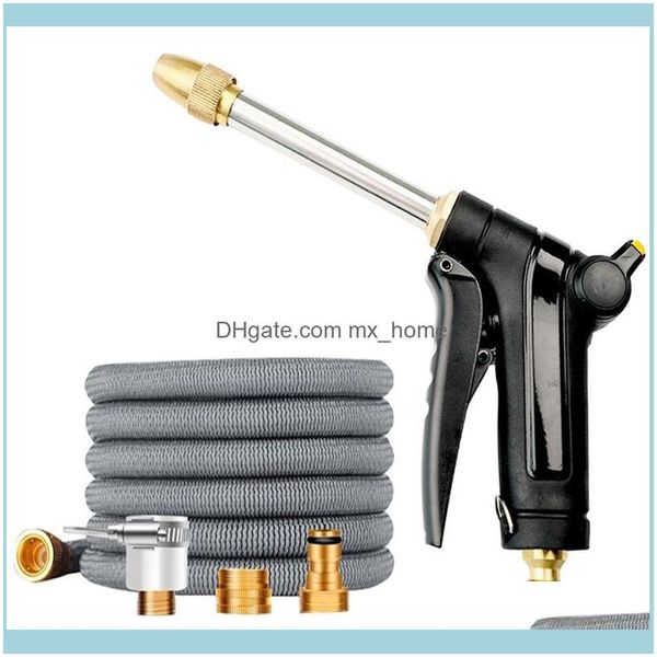 Suprimentos Pátio, Lawn Home Gardenwater Gun Garden Jardim Mangueira Expansível Regador de Alta Pressão Lavagem De Metal Spray Magia Tubulação Equipamentos Drop