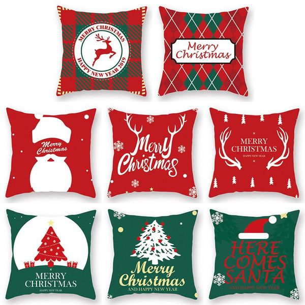 

christmas cotton cushion case (no filling) 1pc polyester home decor bedroom decorative sofa car throw pillows cushion/decorative pillow