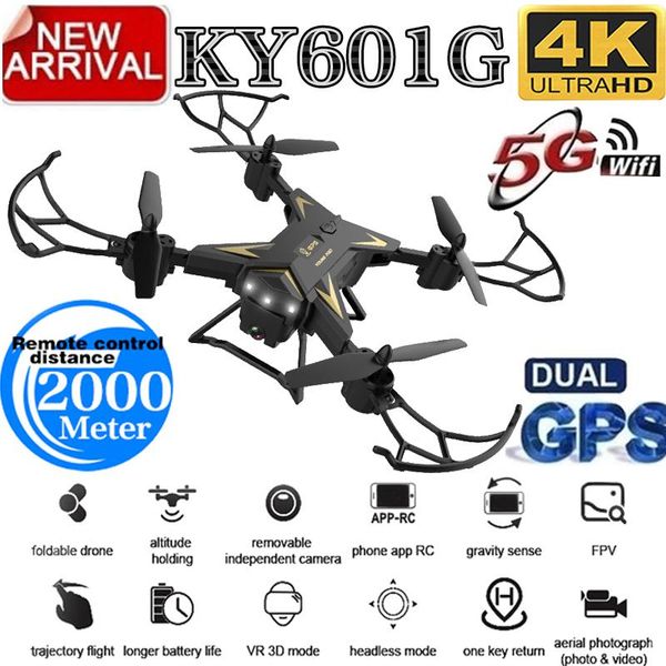 

drones nicce arrival gps ky601g drone quadcopter 2000 meters control distance rc helicopter with 5g 4k hd camera ky601s