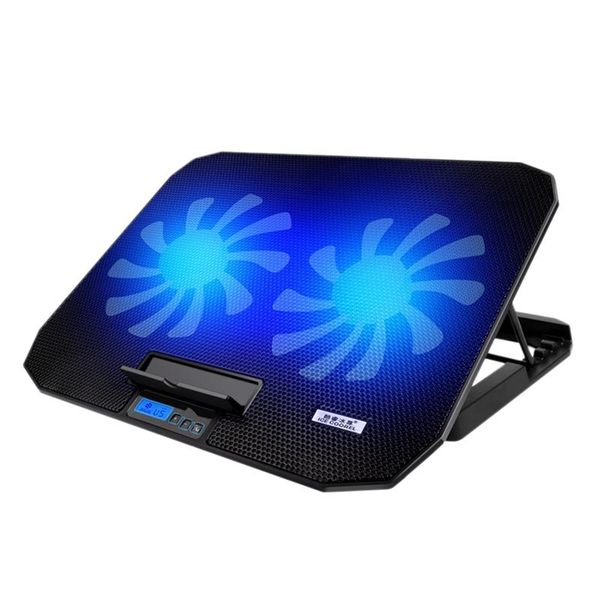 

lapcooler 2 usb ports cooling fan speed adjustable notebook pc holder pad stand for 12-15.6 inch lap pads