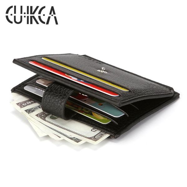 

wallets cuikca men women pu leather short wallet holders mini business id case zipper coin purse, Red;black