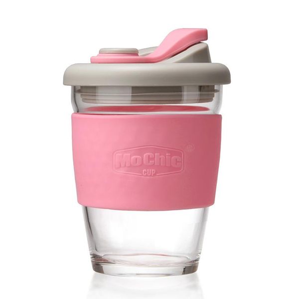 

mugs 12oz coffee mug reusable glass cup with leak proof lid and non-slip sleeve