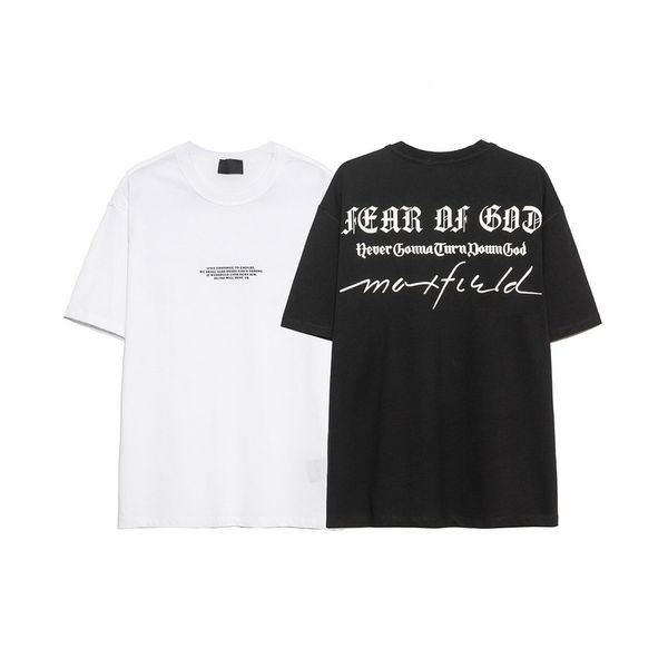 

21ss seventh t shirts designer letters printed t-shirt high street loose casual trend retro round neck short sleeve quality for men and wom, White;black