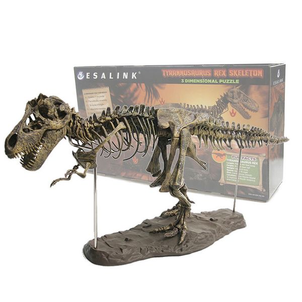 Novità Articoli Grande Dinosauro Fossile Giocattolo di assemblaggio Tirannosauro Scheletro Puzzle per bambini Simulazione Scheletro Modello animale Ornamenti WH0181