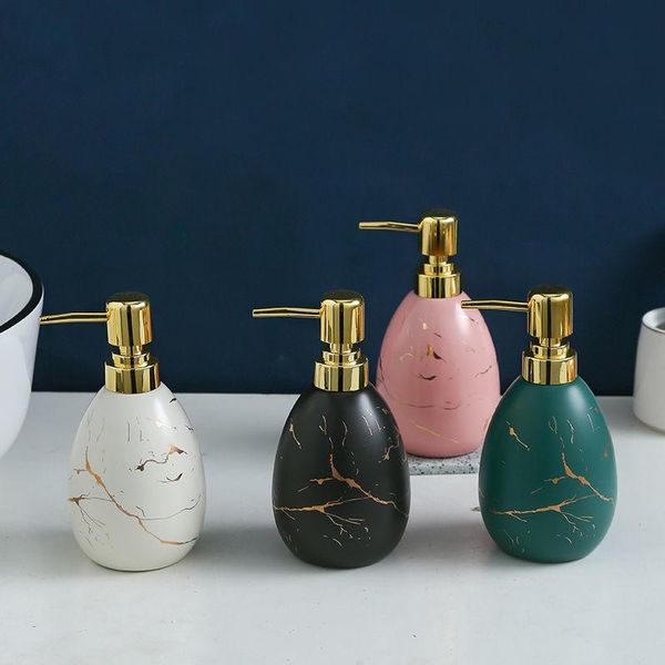 

liquid soap dispenser hand bottle sanitzer holder shower gel shampoo lotion ceramic press luxury bathroom accessories