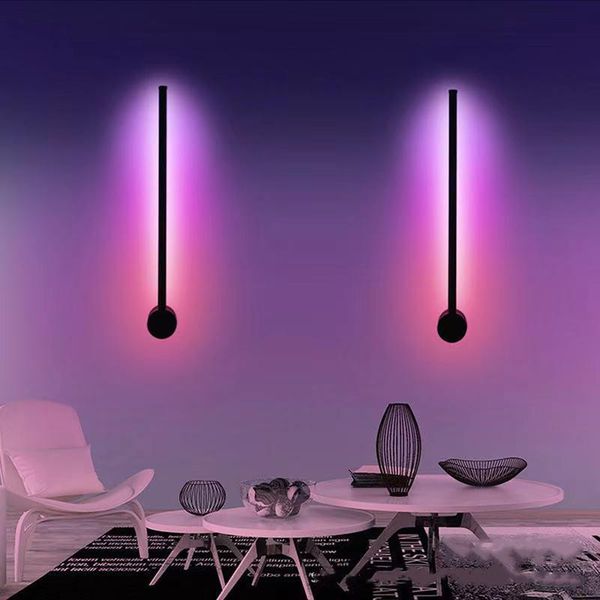 

nordic minimalism color remote control rgb wall lamp modern home light living room decoration lamps led bedroom lighting
