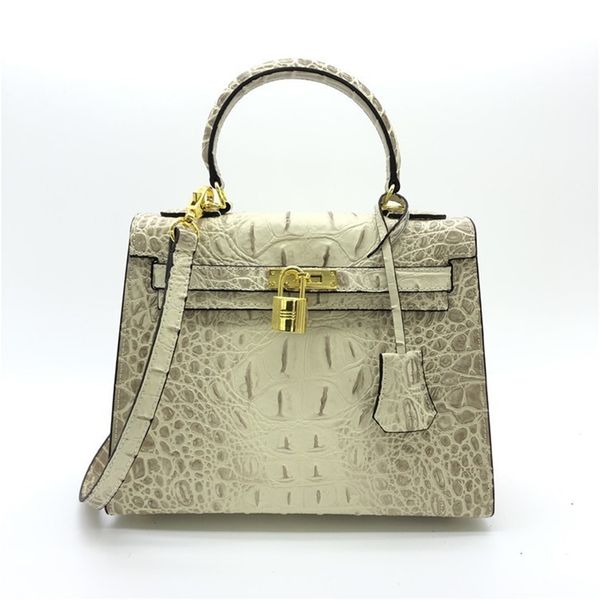 

outlet herme leather fashion versatile two-color crocodiless cross shoulder women's bag luxury wan