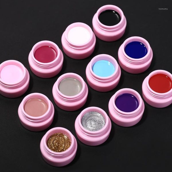 

lacheer painting gel nail polish 5g pure color paint varnish for art design manicure drawing lacquer1, Red;pink