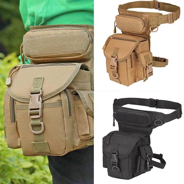 

outdoor bags belt bag tool pocket camping hiking saddle nylon multi-function fishing(black)