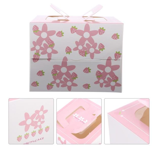 

gift wrap 20pcs handed cake cases paper egg tart boxes storage (assorted color)