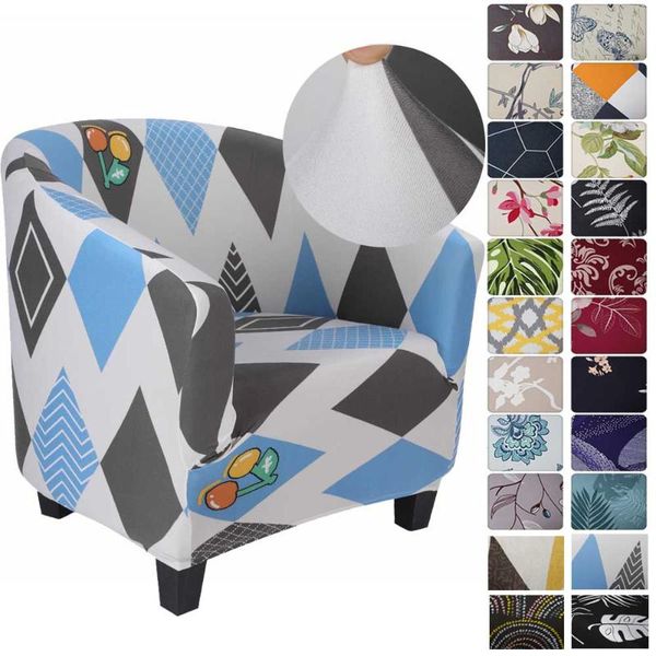 

printed elastic tub sofa cover armchair living room stretch slipcover furniture single seat couch banquet chair covers