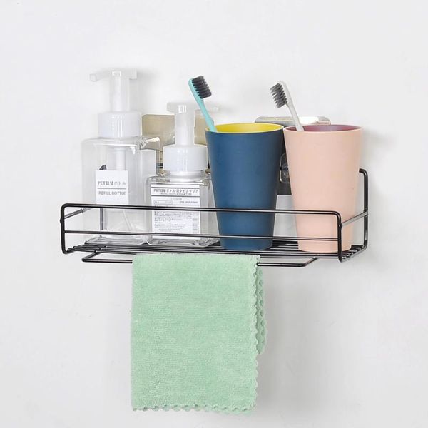 

bathroom shelves european-style wrought iron wall-mounted racks punching storage rack shelf shower wall kitchen bathr